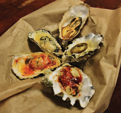 Grilled Garlic Chipotle Oysters