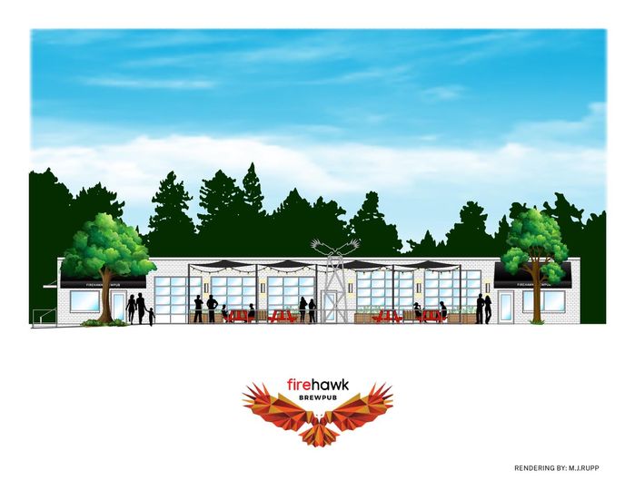 First rendering of the new Firehawk Brewpub in Mount Holly